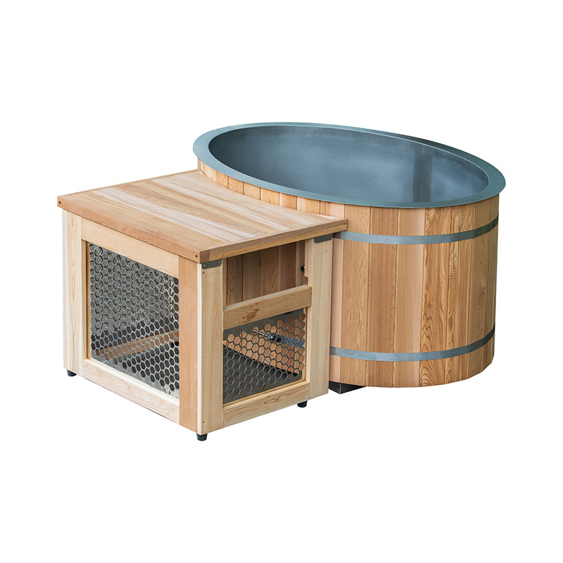 Red Cedar Cold Plunge Barrel with 304 Stainless Steel Interior Red Cedar Cold Plunge Barrel with 304 Stainless Steel Interior