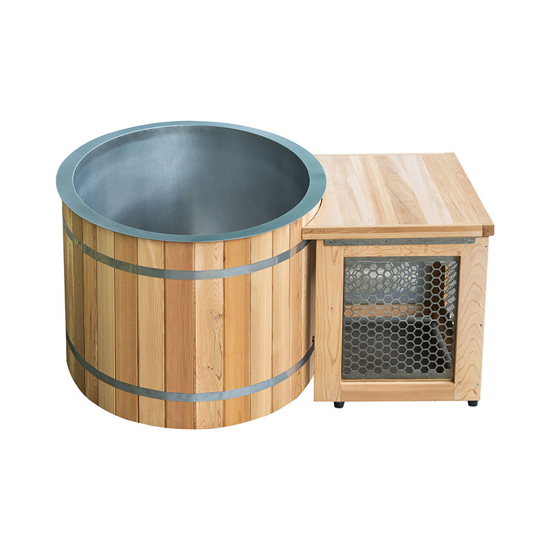 Red Cedar Cold Plunge Barrel with 304 Stainless Steel Interior