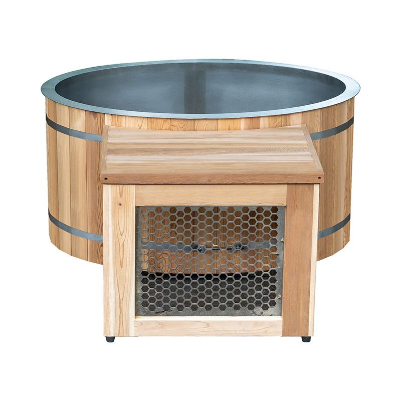 Red Cedar Cold Plunge Barrel with 304 Stainless Steel Interior
