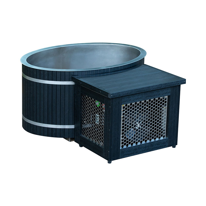 Oval Cold Plunge with Stainless-Steel Tub