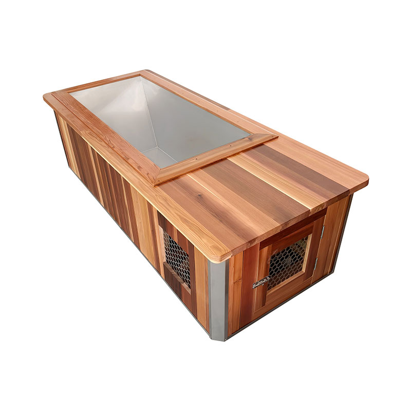 Premium Red Cedar Ice Bath with 304 Stainless Steel Liner