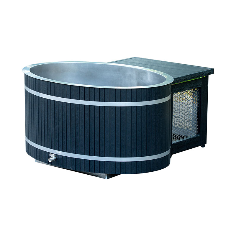 Oval Cold Plunge with Stainless-Steel Tub