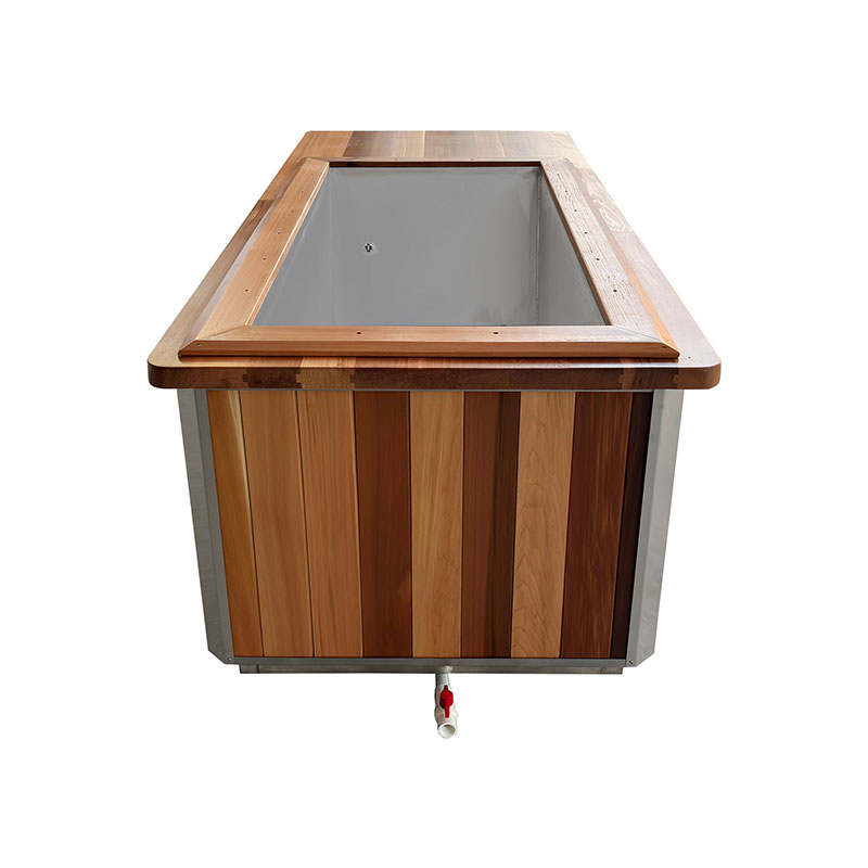 Premium Red Cedar Ice Bath with 304 Stainless Steel Liner