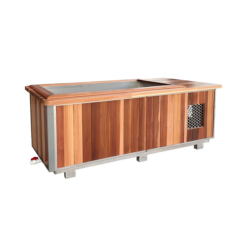 Premium Red Cedar Ice Bath with 304 Stainless Steel Liner