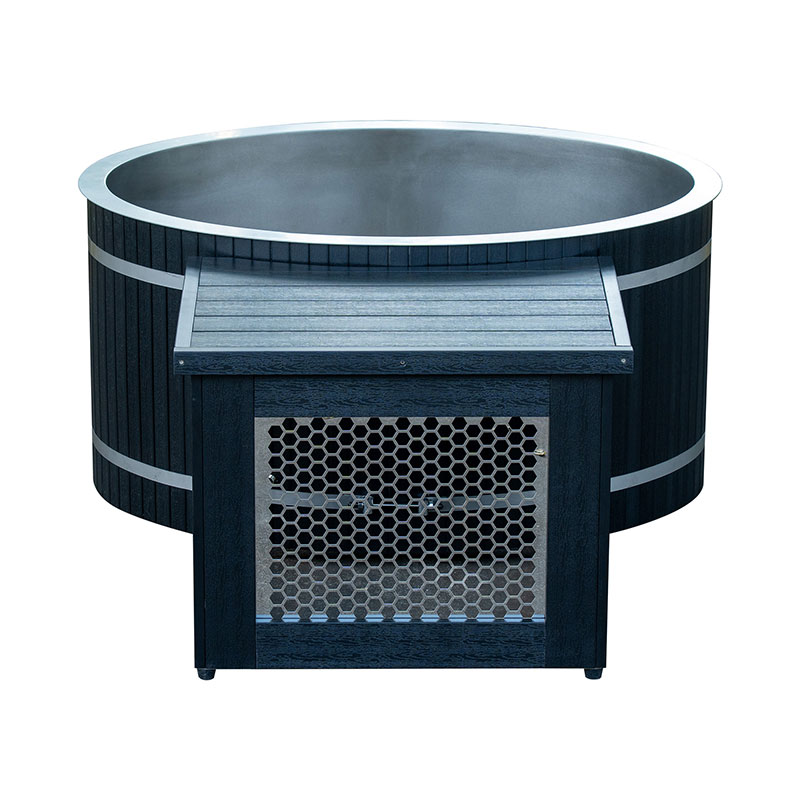 Oval Cold Plunge with Stainless-Steel Tub